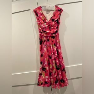 Floral mid length dress.